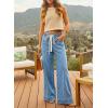 image:imageSHEWIN Womens Wide Leg Jeans High Waisted Tummy Control Stretchy Straight Leg Jeans Vintage Denim Casual Baggy PantsLight Blue