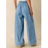 image:imageSHEWIN Womens Wide Leg Jeans High Waisted Tummy Control Stretchy Straight Leg Jeans Vintage Denim Casual Baggy PantsLight Blue