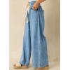 image:imageSHEWIN Womens Wide Leg Jeans High Waisted Tummy Control Stretchy Straight Leg Jeans Vintage Denim Casual Baggy PantsLight Blue