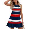 image:imageSHEWIN Dresses for Women 2026 Casual Summer Striped Sundresses Ruffle Hem Sleeveless Mini Tank Dress Fashion OutfitsRed Stripe