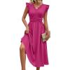 image:imageSHEWIN Women Summer Elegant Ruffle Sleeve Dress Semi Formal Boho Outfits 2026Ahot Pink