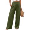 image:imageSHEWIN Womens Wide Leg Dress Pants 2026 Pleated Business Casual Office Work Palazzo Pants High Waisted Slacks TrousersGreen