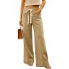 image:imageSHEWIN Womens Wide Leg Jeans High Waisted Tummy Control Stretchy Straight Leg Jeans Vintage Denim Casual Baggy PantsKhaki
