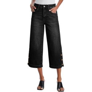 image:imageSHEWIN Women Stretch Wide Leg Jeans Ankle Capri Comfort Jean 2026Black