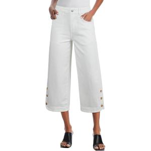 image:imageSHEWIN Women Stretch Wide Leg Jeans Ankle Capri Comfort Jean 2026White