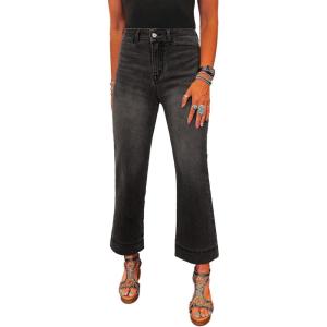image:imageSHEWIN Women Wide Leg Jeans High Waisted Stretch Denim Pants Inseam 2526 inchDark Grey