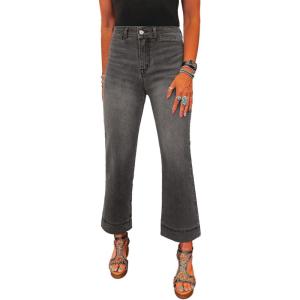 image:imageSHEWIN Women Wide Leg Jeans High Waisted Stretch Denim Pants Inseam 2526 inchGrey
