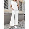 image:imageSHEWIN Women Casual Two Piece Sets Ribbed Knit Outfits Airport Pant Clothes 2026White