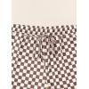 image:imageSHEWIN Womens Plaid 2 Piece Short Sets 2026 Lounge Beach Travel Vacation Outfits Matching Shorts Sweatsuit with PocketsGrey