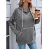 image:imageSHEWIN Womens Hoodies Drawstring Hooded Sweatshirt Pullover Long Sleeve Tops Womens Fall Fashion 2025Gray