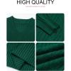 image:imageSHEWIN Womens Sweaters Casual V Neck Long Sleeve Cable Knit Crochet Sweater Spring Outfits for Women 2026Green