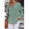 image:imageSHEWIN 2025 Women Ribbed Knit Tops Dressy Long Sleeve Shirts Fall Lightweight SweatshirtGreen