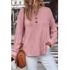 image:imageSHEWIN 2025 Women Ribbed Knit Tops Dressy Long Sleeve Shirts Fall Lightweight SweatshirtPink