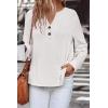 image:imageSHEWIN 2025 Women Ribbed Knit Tops Dressy Long Sleeve Shirts Fall Lightweight SweatshirtWhite
