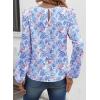 image:imageSHEWIN Blouses for Women Dressy Casual Floral Print Boho Long Sleeve Shirts Fall Tops for Women 2025Light Blue