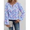 image:imageSHEWIN Blouses for Women Dressy Casual Floral Print Boho Long Sleeve Shirts Fall Tops for Women 2025Light Blue