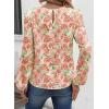 image:imageSHEWIN Blouses for Women Dressy Casual Floral Print Boho Long Sleeve Shirts Fall Tops for Women 2025Orange