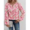 image:imageSHEWIN Blouses for Women Dressy Casual Floral Print Boho Long Sleeve Shirts Fall Tops for Women 2025Pink