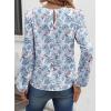 image:imageSHEWIN Blouses for Women Dressy Casual Floral Print Boho Long Sleeve Shirts Fall Tops for Women 2025Sky Blue