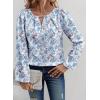 image:imageSHEWIN Blouses for Women Dressy Casual Floral Print Boho Long Sleeve Shirts Fall Tops for Women 2025Sky Blue