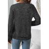 image:imageSHEWIN Fall Women Long Sleeve Tops Waffle Knit Shirts Multicolor Fabric Blouses 2026Black