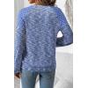 image:imageSHEWIN Fall Women Long Sleeve Tops Waffle Knit Shirts Multicolor Fabric Blouses 2026Blue