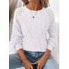 image:imageSHEWIN Fall Women Long Sleeve Tops Waffle Knit Shirts Multicolor Fabric Blouses 2026Multicolour