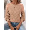 image:imageSHEWIN Fall Women Long Sleeve Tops Waffle Knit Shirts Multicolor Fabric Blouses 2026Orange