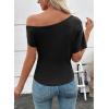 image:imageSHEWIN Going Out Tops for Women Sexy Short Sleeve Off Shoulder Top Pullover Womens Summer Tops 2026Black