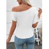 image:imageSHEWIN Going Out Tops for Women Sexy Short Sleeve Off Shoulder Top Pullover Womens Summer Tops 2026White
