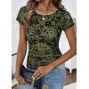 image:imageSHEWIN Shirts for Women Crew Neck Floral Short Sleeve Blouses Floral Mesh Top Summer Tops for Women 2026Greenrun Small order One Size Up