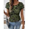 image:imageSHEWIN Shirts for Women Crew Neck Floral Short Sleeve Blouses Floral Mesh Top Summer Tops for Women 2026Greenrun Small order One Size Up