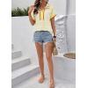 image:imageSHEWIN Women Boho Woven NonStretch Shirts Summer Half Zip Tops Business Casual 2026Yellow