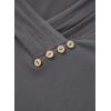 image:imageSHEWIN Women Long Sleeve Lightweight Tunic Tops Casual V Neck Pleated Button Warm Tee Shirts 2026Gray