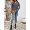 image:imageSHEWIN Women Long Sleeve Lightweight Tunic Tops Casual V Neck Pleated Button Warm Tee Shirts 2026Gray