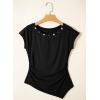 image:imageSHEWIN Women Off Shoulder Tops Summer Going Out Shirts Dressy Casual 2026Black