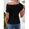 image:imageSHEWIN Women Off Shoulder Tops Summer Going Out Shirts Dressy Casual 2026Black