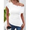 image:imageSHEWIN Women Off Shoulder Tops Summer Going Out Shirts Dressy Casual 2026White