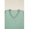 image:imageSHEWIN Women Smocked Neck Tops 34 Sleeve Loose Fit Shirts Business Dressy Casual 2026Green