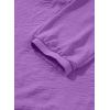 image:imageSHEWIN Women Smocked Neck Tops 34 Sleeve Loose Fit Shirts Business Dressy Casual 2026Purple