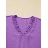 image:imageSHEWIN Women Smocked Neck Tops 34 Sleeve Loose Fit Shirts Business Dressy Casual 2026Purple
