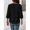 image:imageSHEWIN Womens Blouses Dressy Casual 34 Length Sleeve Work Shirts Business Casual Tops Spring Outfits for Women 2026Black
