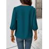 image:imageSHEWIN Womens Blouses Dressy Casual 34 Length Sleeve Work Shirts Business Casual Tops Spring Outfits for Women 2026Blue Sapphire