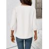 image:imageSHEWIN Womens Blouses Dressy Casual 34 Length Sleeve Work Shirts Business Casual Tops Spring Outfits for Women 2026White