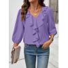 image:imageSHEWIN Womens Blouses Dressy Casual 34 Length Sleeve Work Shirts Business Casual Tops Spring Outfits for Women 2026Wisteria