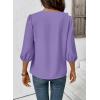 image:imageSHEWIN Womens Blouses Dressy Casual 34 Length Sleeve Work Shirts Business Casual Tops Spring Outfits for Women 2026Wisteria