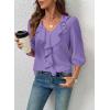 image:imageSHEWIN Womens Blouses Dressy Casual 34 Length Sleeve Work Shirts Business Casual Tops Spring Outfits for Women 2026Wisteria