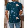 image:imageSHEWIN Womens Blouses Dressy Casual Lace V Neck Floral Tops Pulllover Short Sleeve Shirts Cute Summer Tops for Women 2026Blue Sapphire