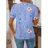 image:imageSHEWIN Womens Blouses Dressy Casual Lace V Neck Floral Tops Pulllover Short Sleeve Shirts Cute Summer Tops for Women 2026Sky Blue