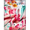 image:imageSHEWIN Womens Blouses Split V Neck Mixed Floral Print Long Sleeve Chiffon Fall Tops Striped Trim ShirtsForal Pink